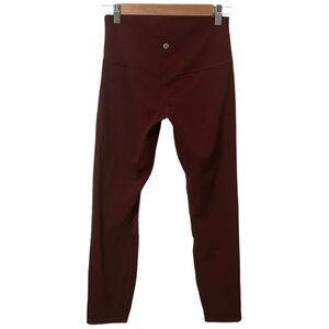 Lululemon Align Crop Legging High Rise Burgundy Size 8
